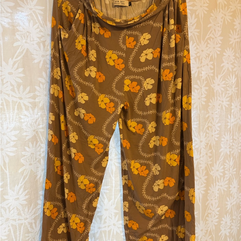 Fighting Eel Ava Sky puakenikeni Wide Leg Pants